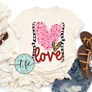 {Dotty Hearts- Love} screen print tee