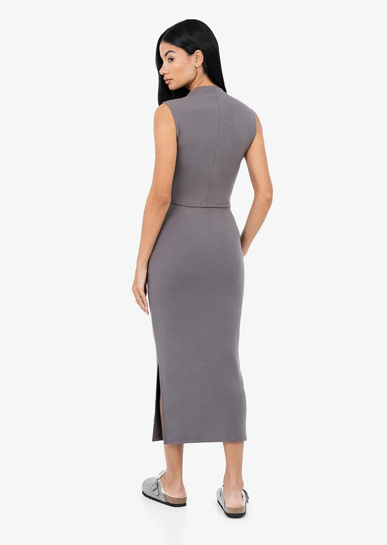 Effortless Tube Skirt Silver Mink