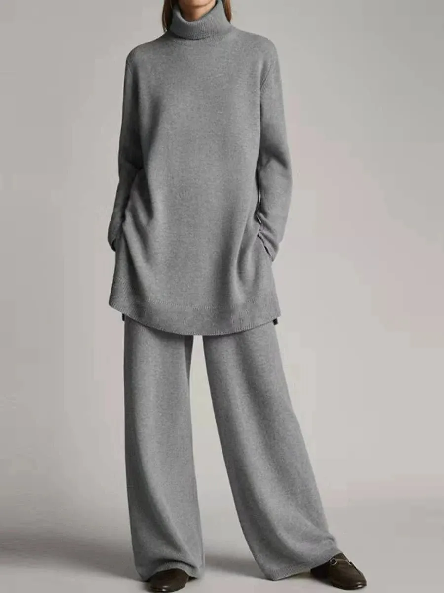 Elegant Turtleneck Loungewear Set