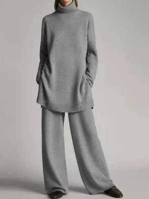 Elegant Turtleneck Loungewear Set