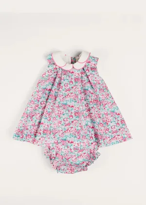 Eloise Floral Sleeveless Dress With Bloomers in Pink (3mths-3yrs)