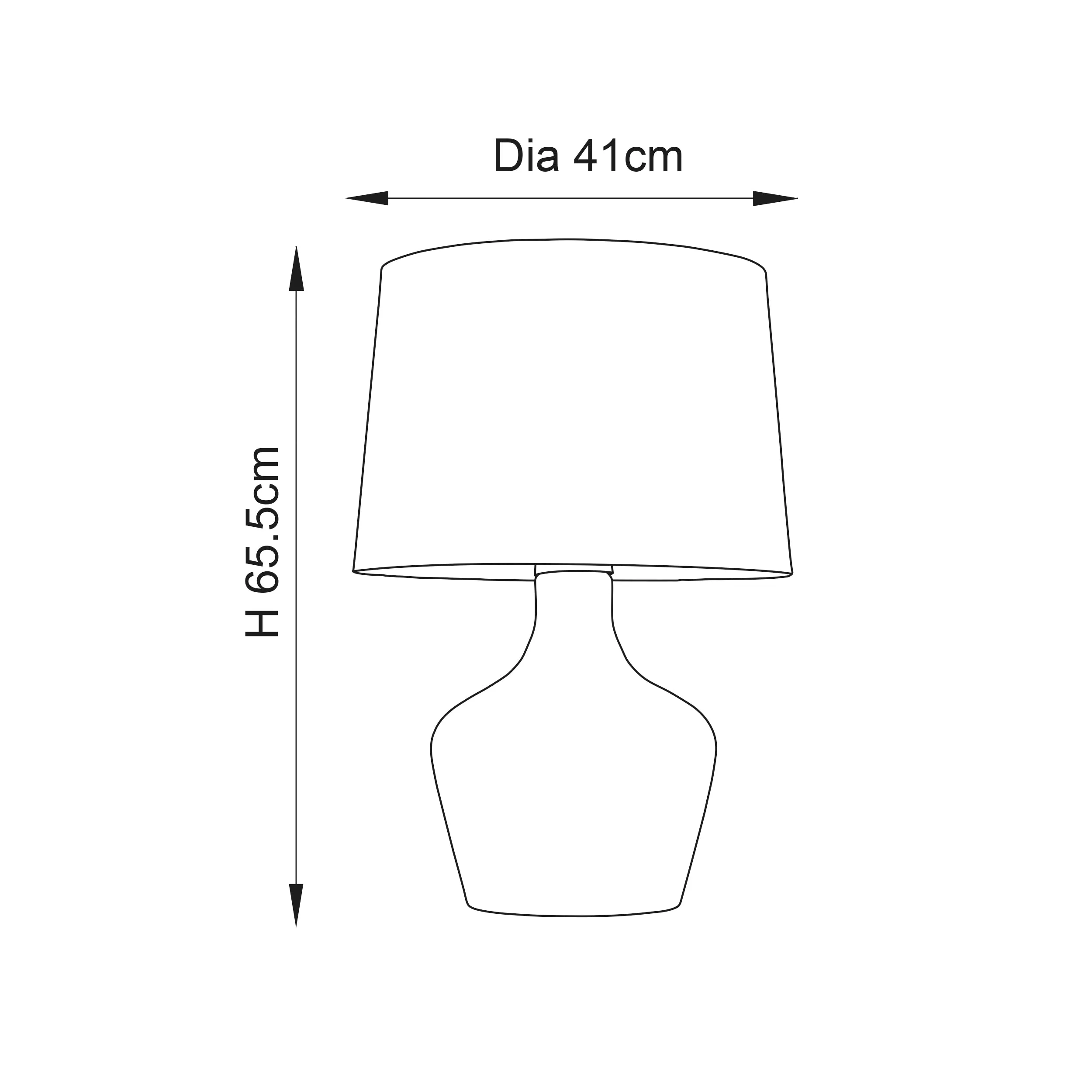 Endon 90589 Meteora 1lt Table Pearl ombre foil & vintage white linen 40W E27 GLS (Required)