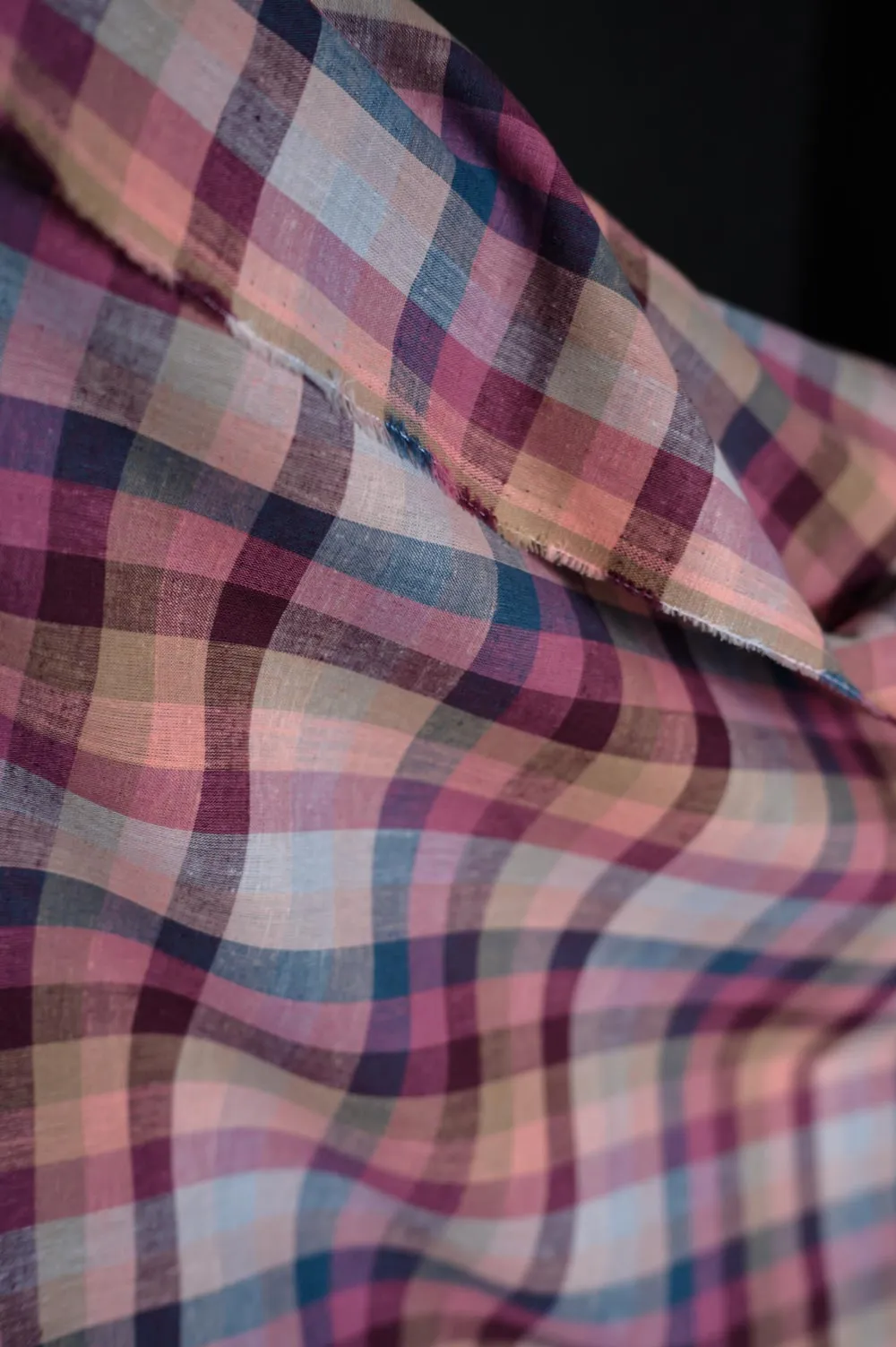 Estelle Check Laundered Cotton Linen