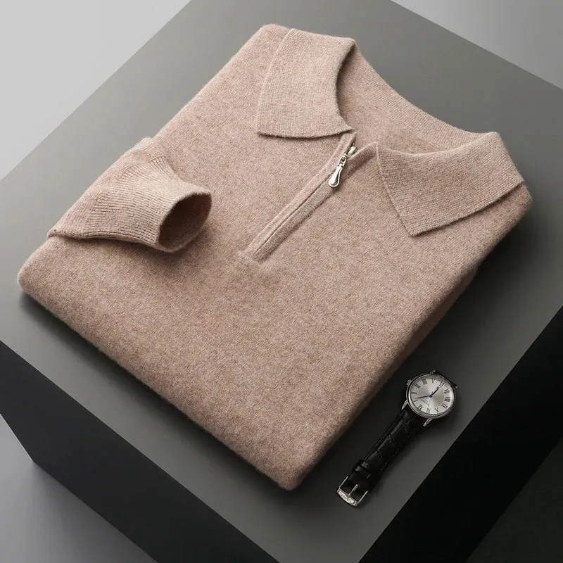 Experience Unmatched Luxury: Men's 100% Merino Wool Cashmere Sweater