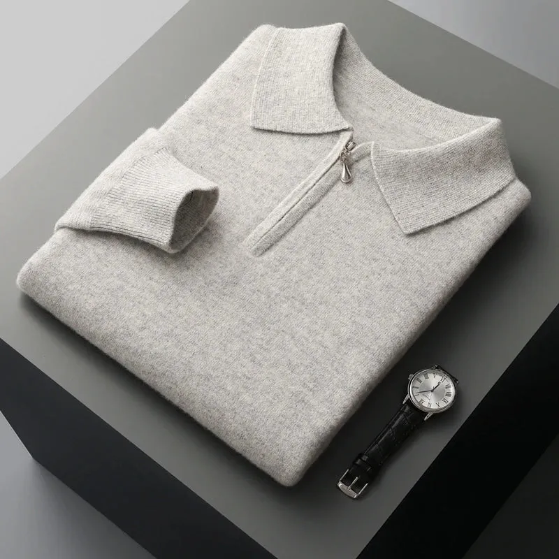 Experience Unmatched Luxury: Men's 100% Merino Wool Cashmere Sweater