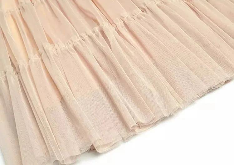 Fatima O-Neck Flare Sleeve Sequins Embroidery Elegant Party Dress