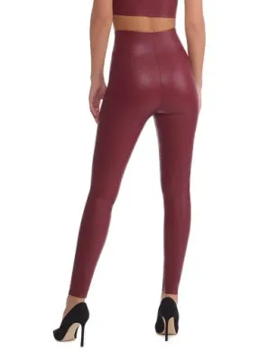 FAUX LEATHER LEGGING GARNET
