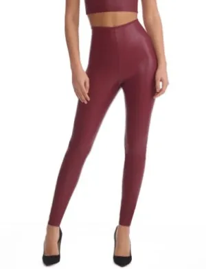 FAUX LEATHER LEGGING GARNET