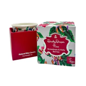 Fazenda Lily Porcelain Candle - Snowdrops & Holly Berries