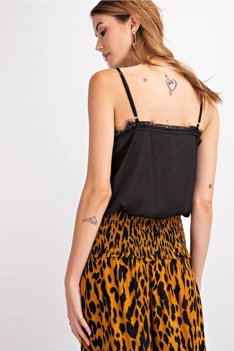 Femme Satin Lace Cami Top