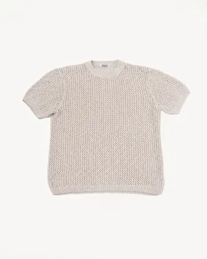 Flamme Knit T-Shirt - Ecru