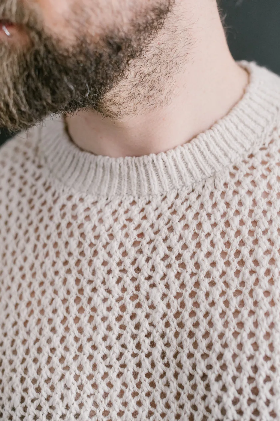 Flamme Knit T-Shirt - Ecru