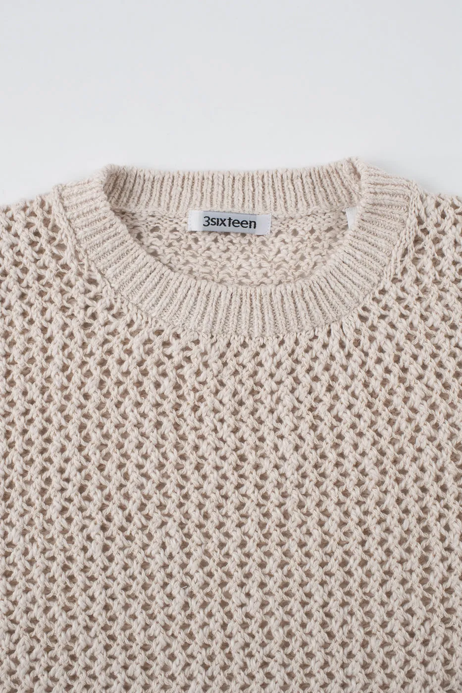 Flamme Knit T-Shirt - Ecru