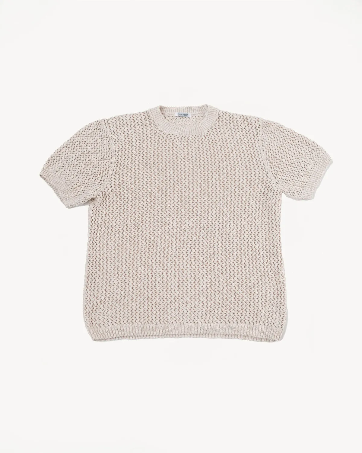 Flamme Knit T-Shirt - Ecru