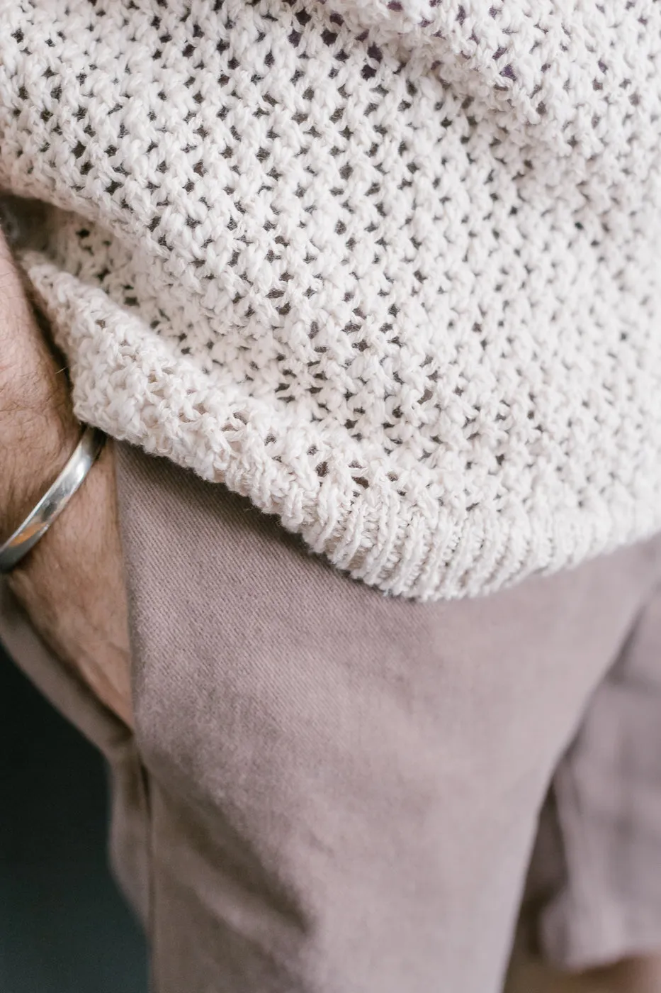 Flamme Knit T-Shirt - Ecru