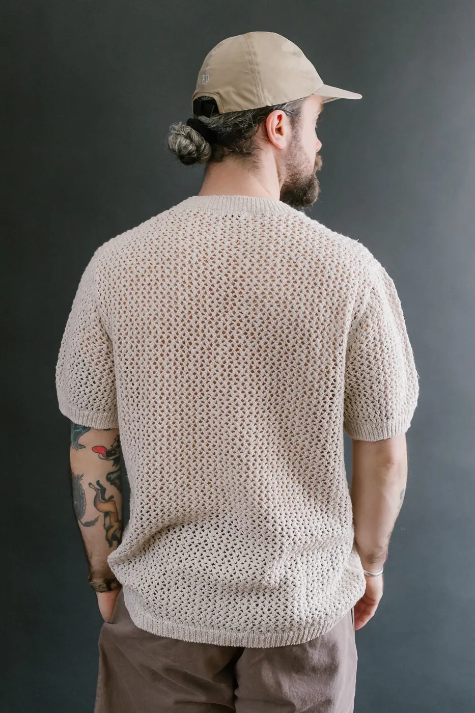 Flamme Knit T-Shirt - Ecru