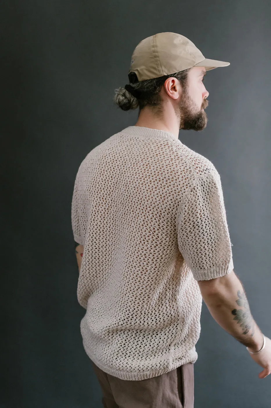 Flamme Knit T-Shirt - Ecru