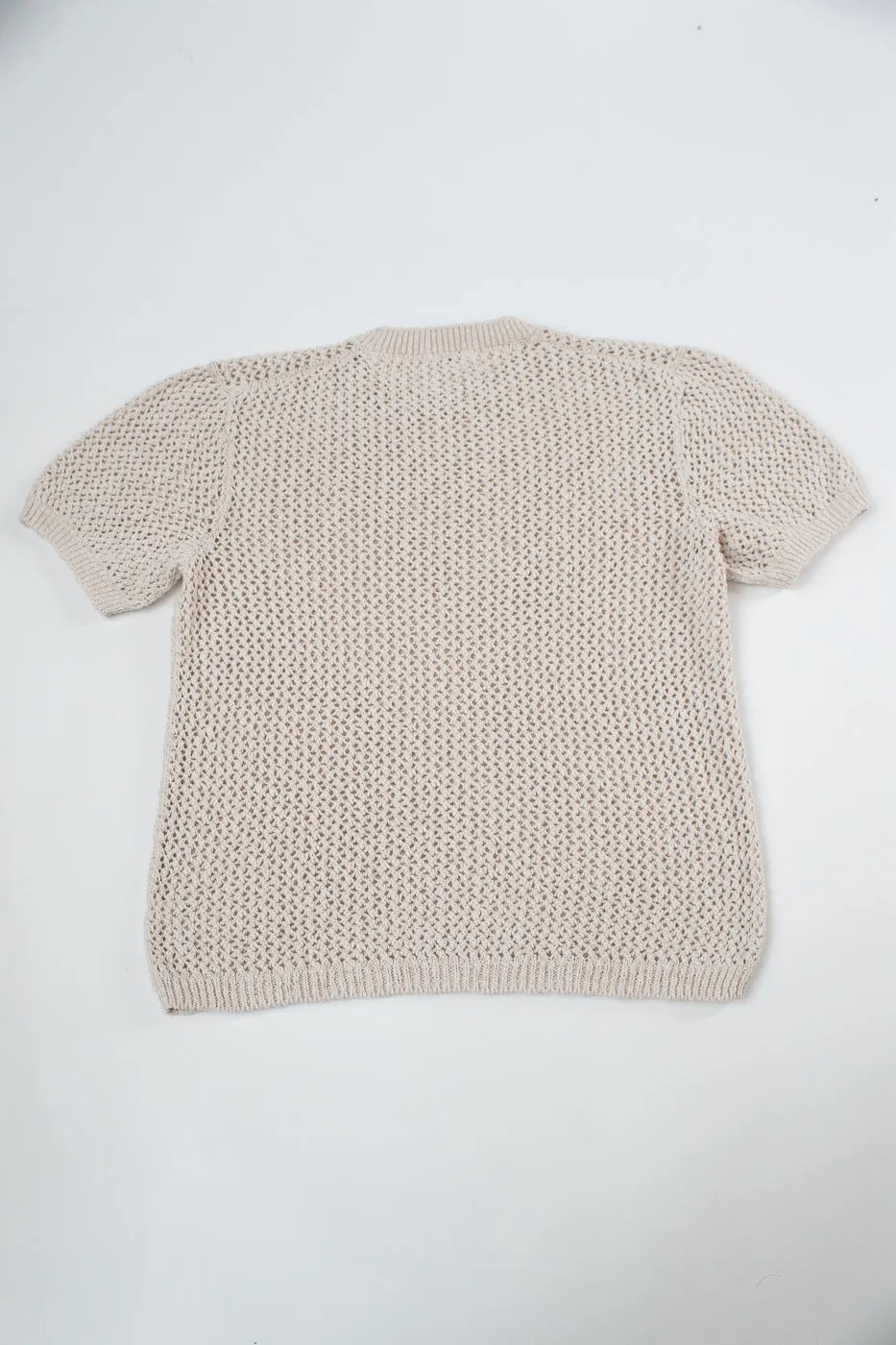 Flamme Knit T-Shirt - Ecru