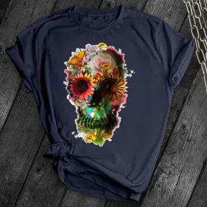 Floral Sugar Skull Cute Tee