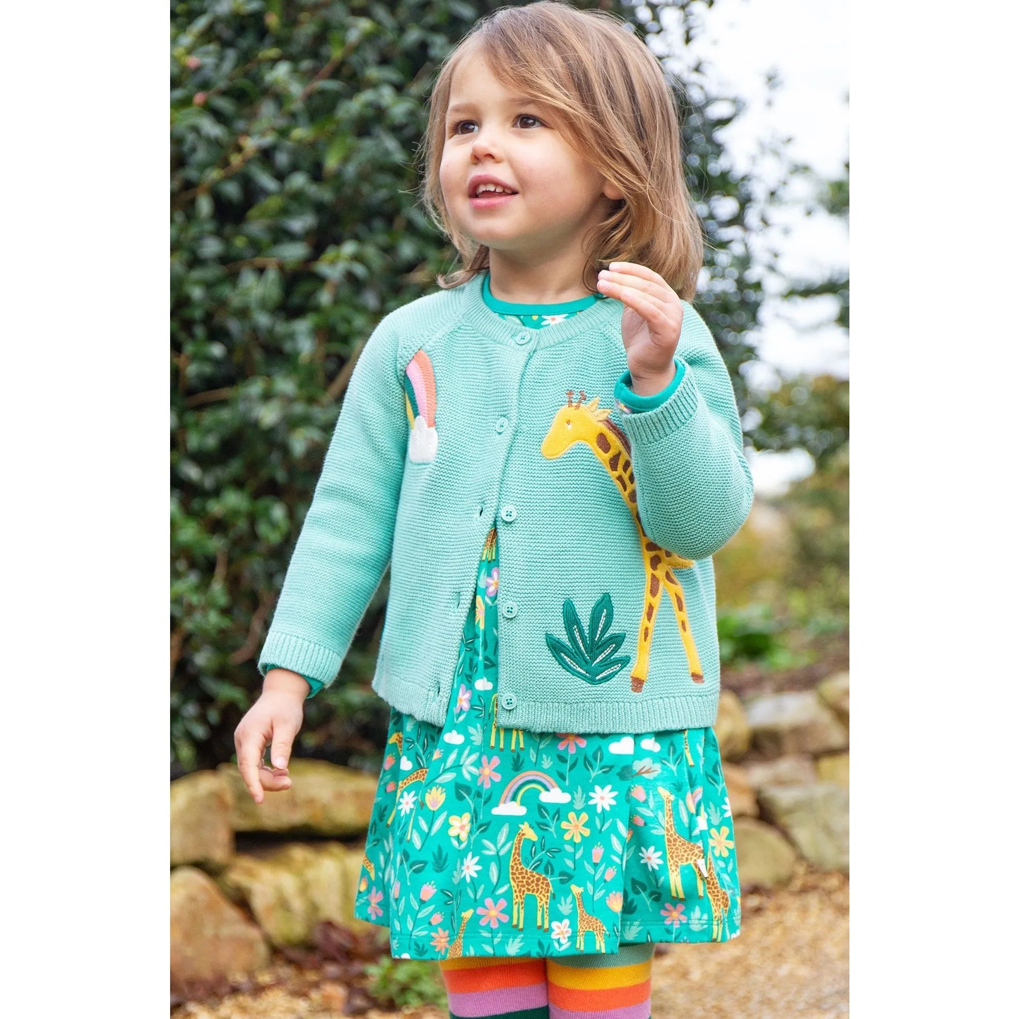 Frugi Colby Infant Cardigan 500147A4msgf Giraffe