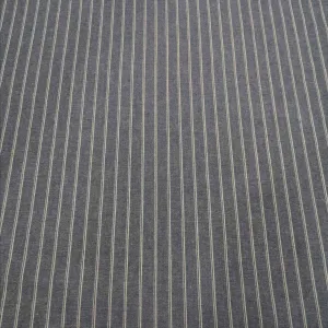 Galway Linen Cotton Yarn Dyed Pinstripe, Grey