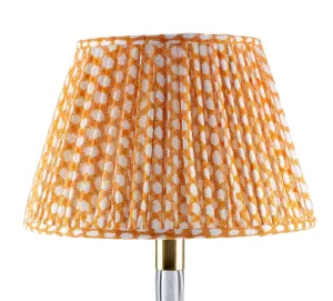 GATHERED BEDWYN IN ORANGE WICKER LIGHT LINEN