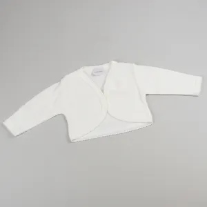 Girls Baby Bolero Cardigan - White