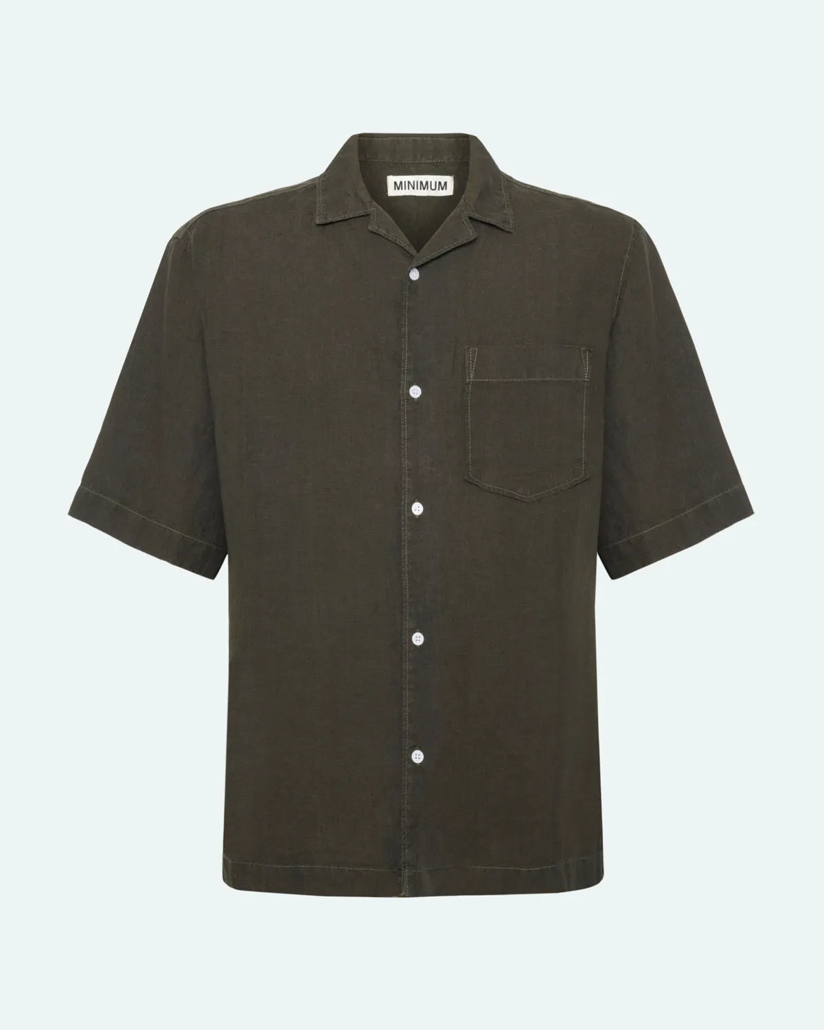 Hayden short sleeved linen shirt 4115 - Black Ink