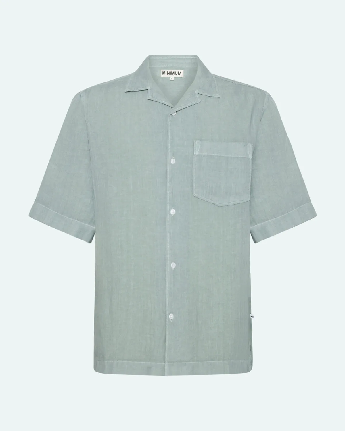 Hayden short sleeved linen shirt 4115 - Gray Mist