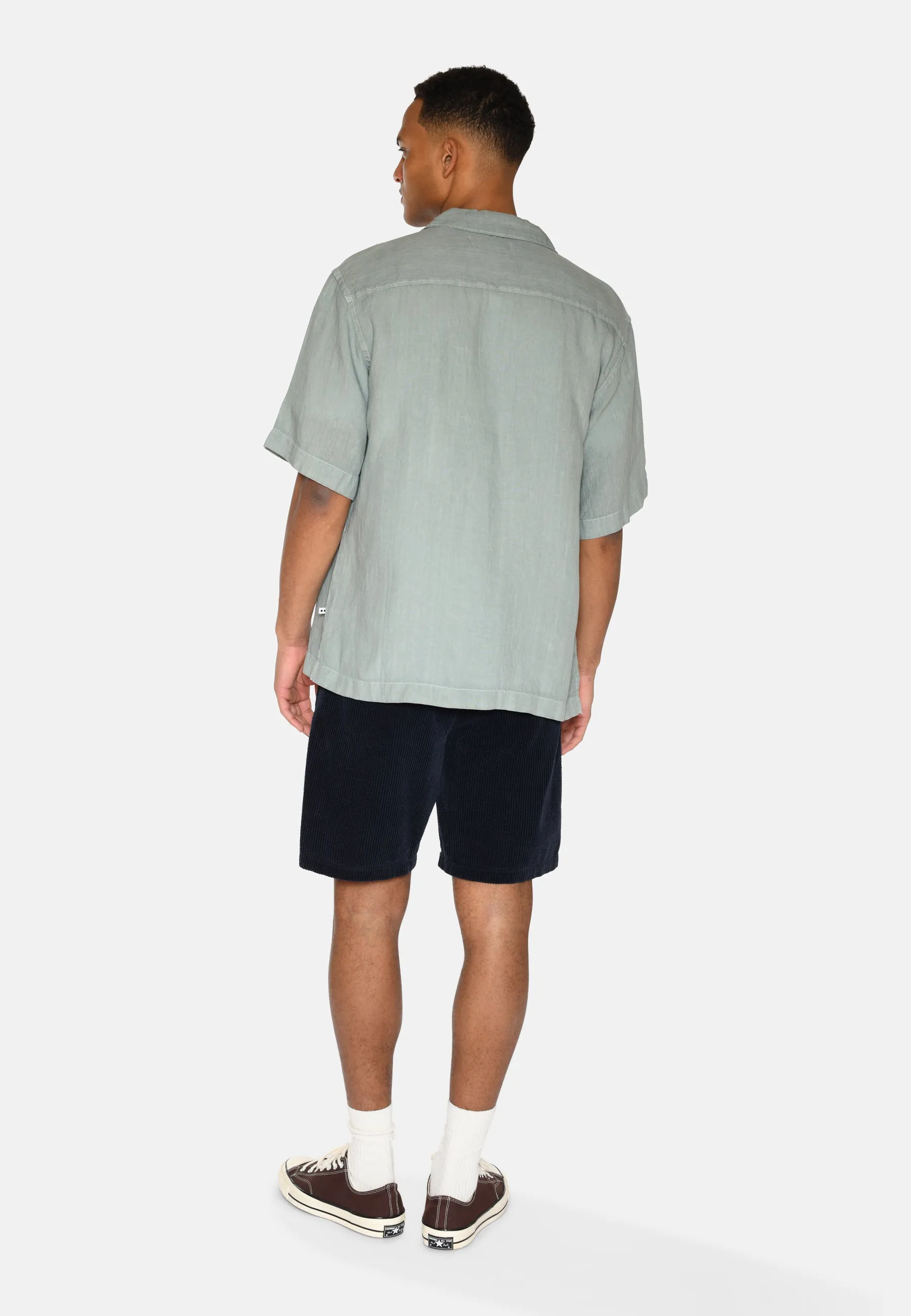 Hayden short sleeved linen shirt 4115 - Gray Mist