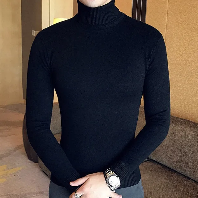 High Neck  Sweater Men