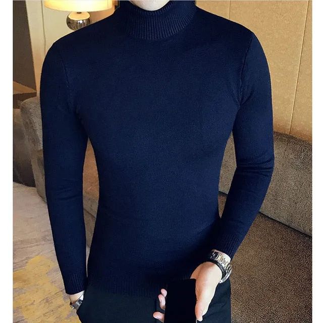 High Neck  Sweater Men