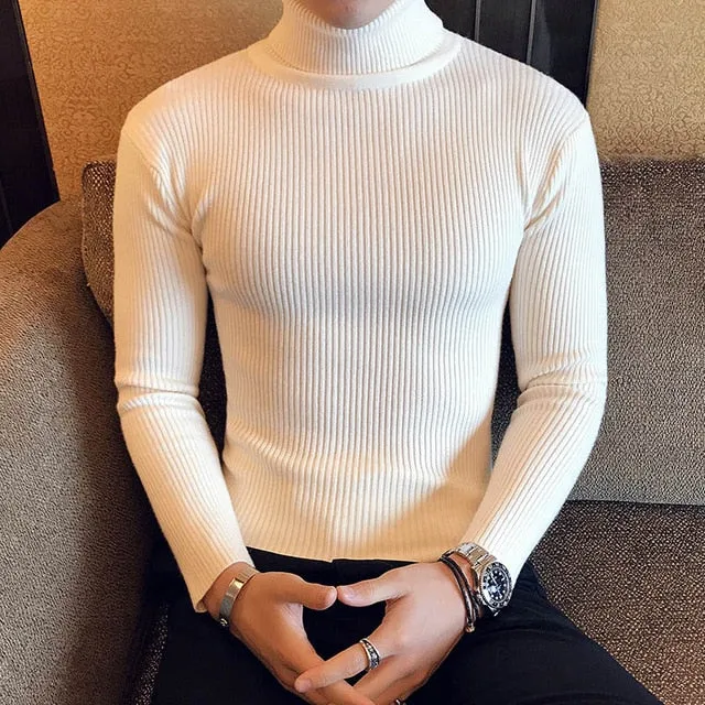 High Neck  Sweater Men