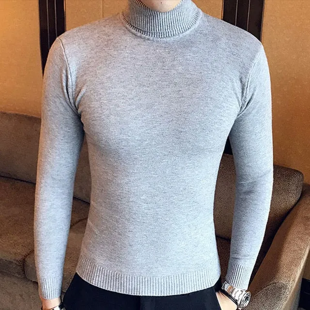 High Neck  Sweater Men