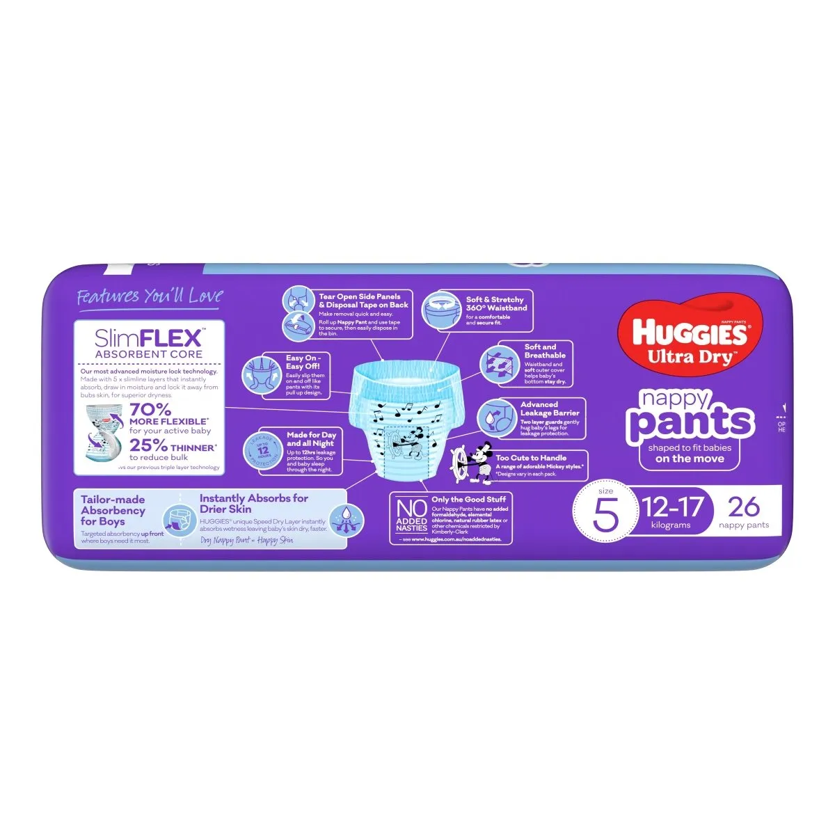 Huggies Nappies Pants Walker Boy 26 Pack
