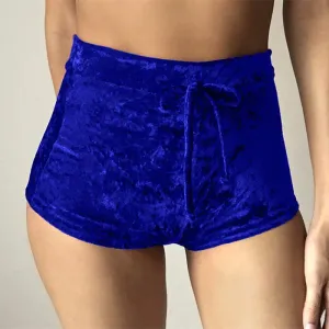 Hype High-Waisted Velvet Booty Shorts