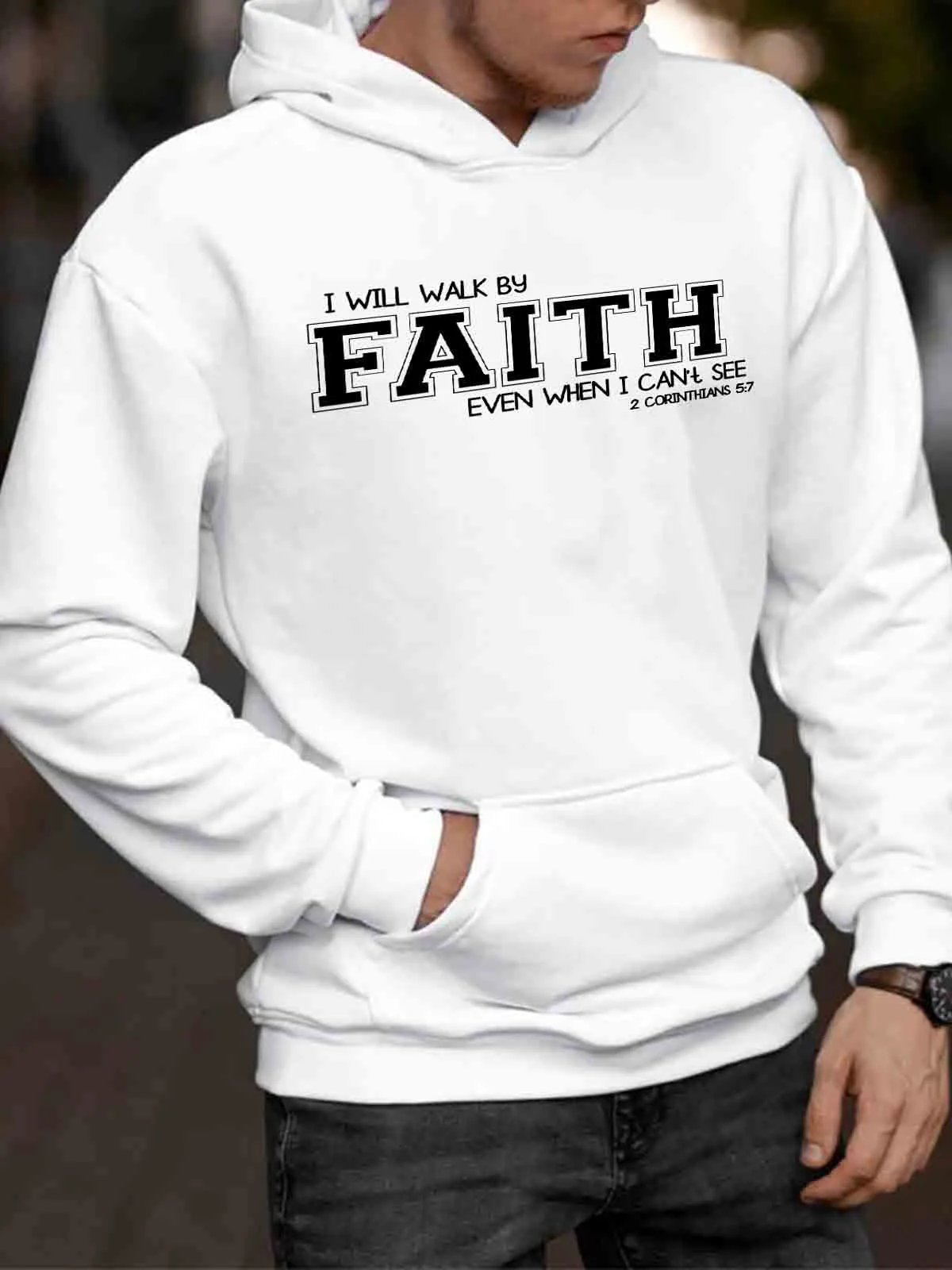 I WILL WALK BY FAITH EVEN WHEN I CAN'T SEE HOODIE