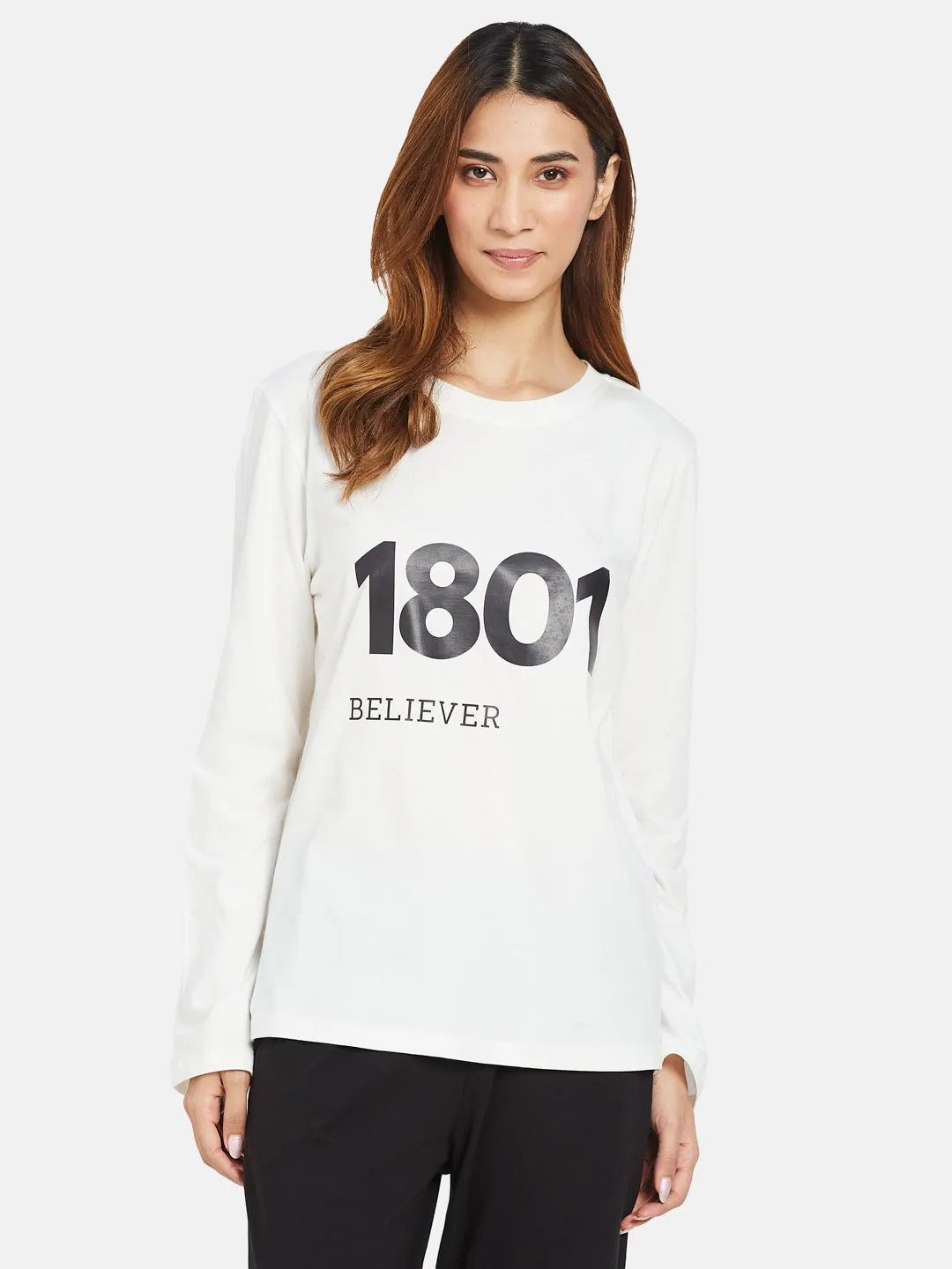 INGRID LONG SLEEVE TEES- BELIEVER 1801