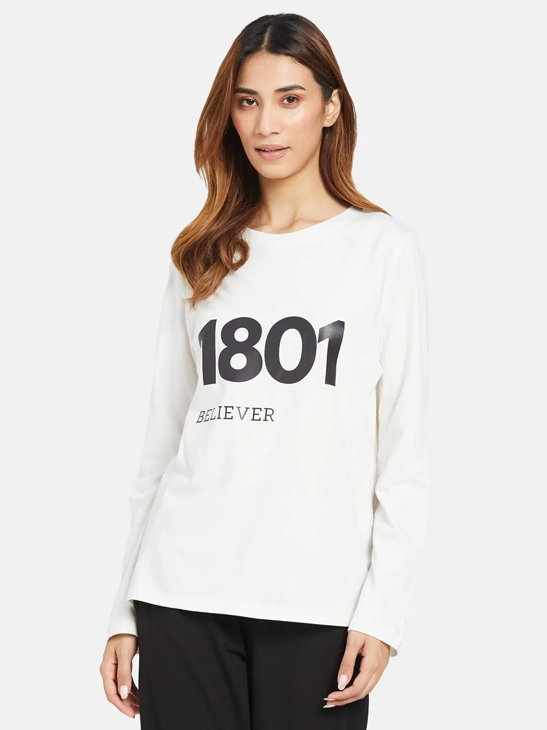 INGRID LONG SLEEVE TEES- BELIEVER 1801
