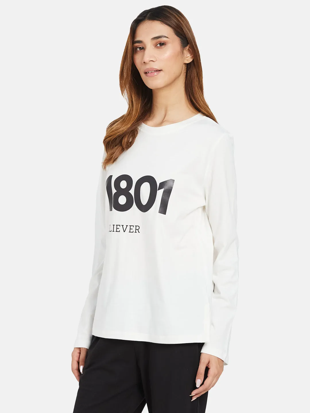 INGRID LONG SLEEVE TEES- BELIEVER 1801