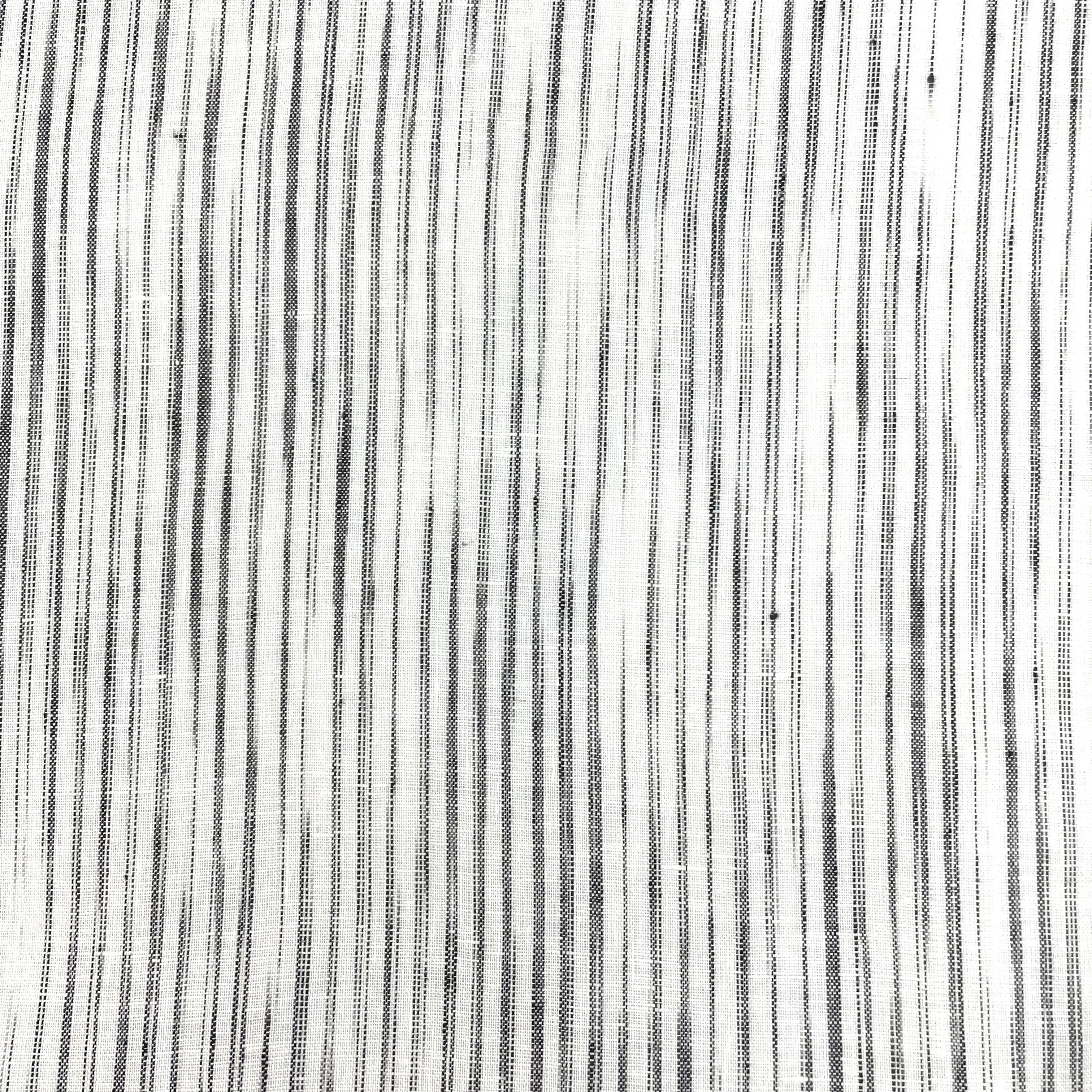 Irregular Modern Stripe 100% Natural Linen Fabric By The Yard/CL1039