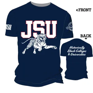 JACKSON STATE | NAVY LOGO Chenille EMBROIDERY UNISEX TEES