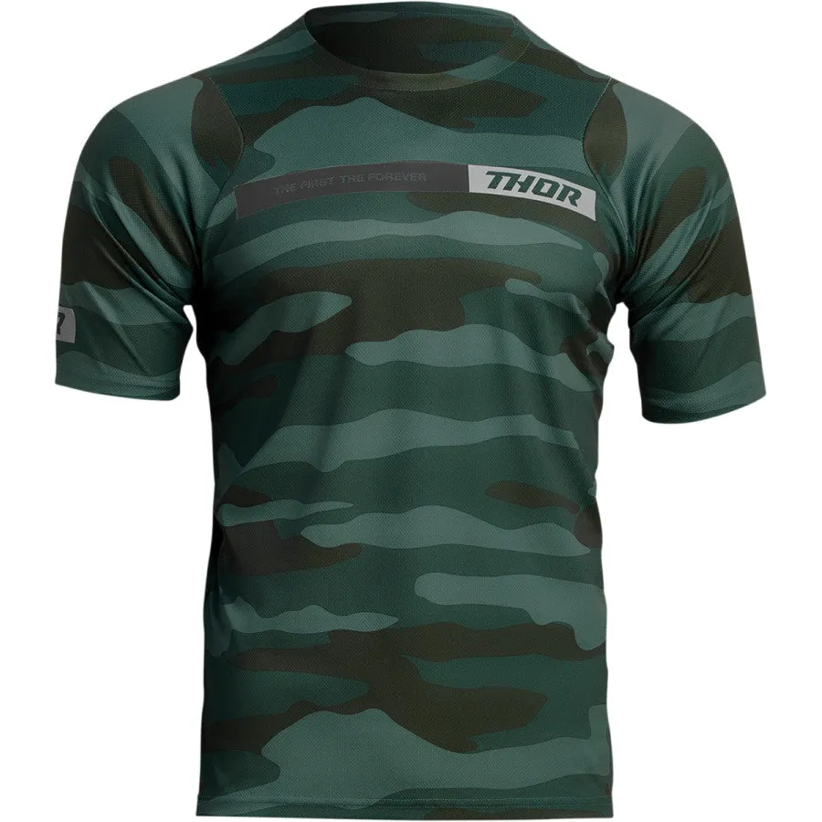 Jersey Thor Mtb Mx Assist Camo Green Large