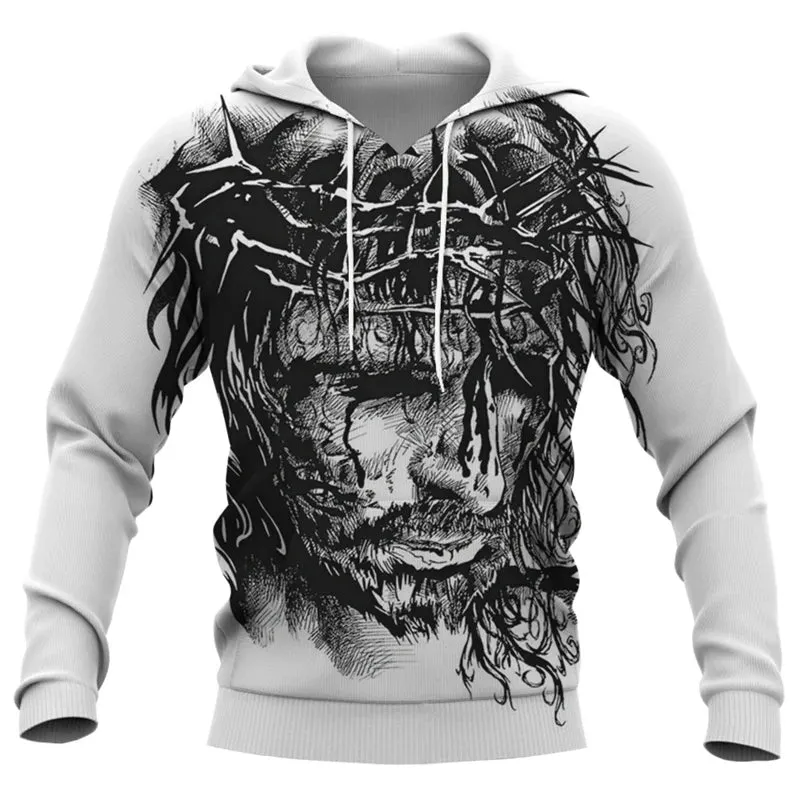 Jesus Amen Hoodie for Men Clothing Unisex 3D Women Pullovers