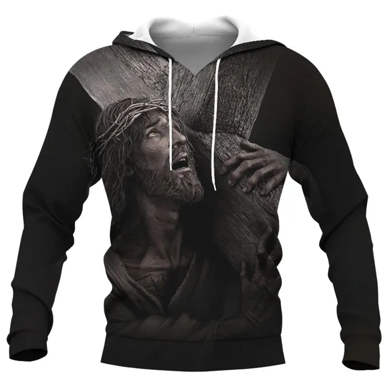 Jesus Amen Hoodie for Men Clothing Unisex 3D Women Pullovers
