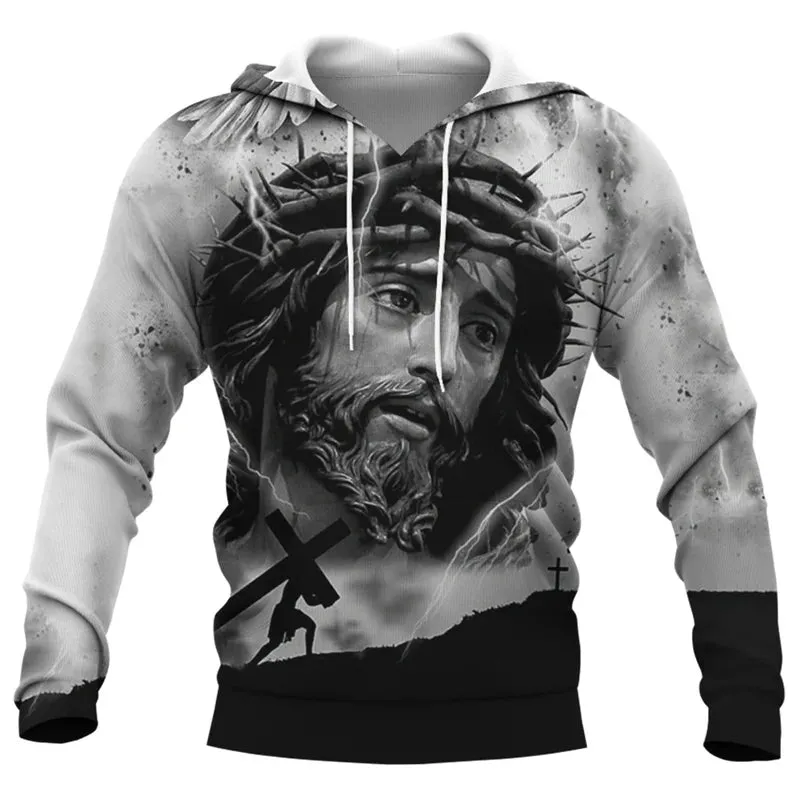 Jesus Amen Hoodie for Men Clothing Unisex 3D Women Pullovers