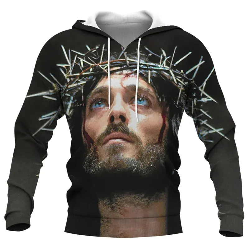 Jesus Amen Hoodie for Men Clothing Unisex 3D Women Pullovers