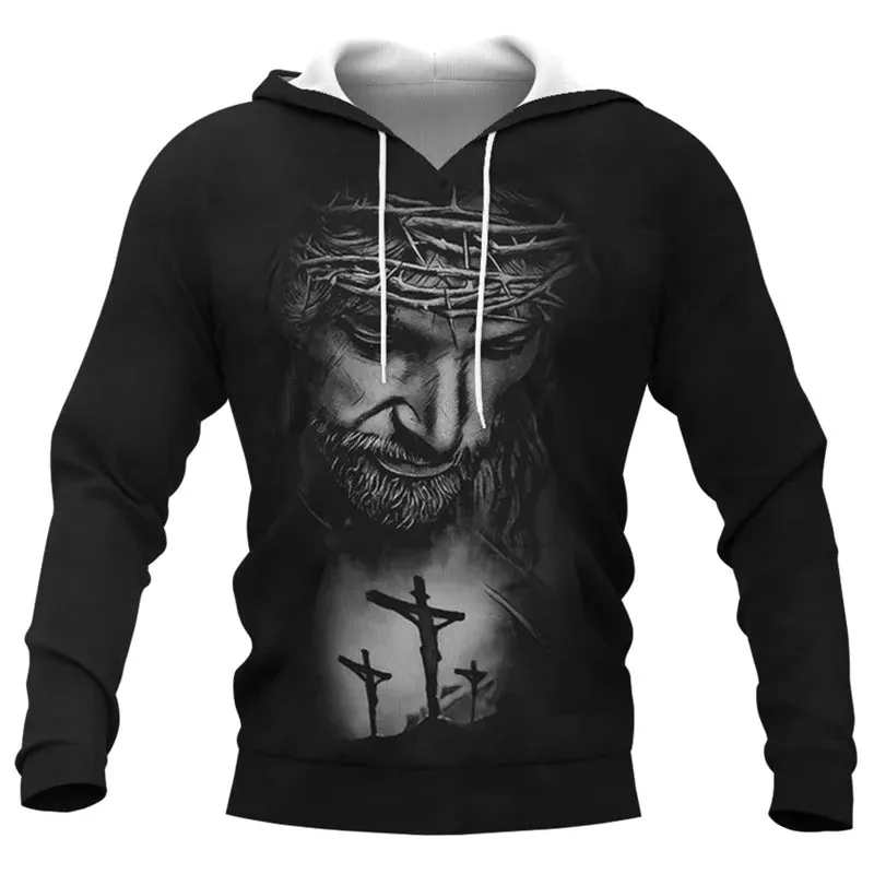 Jesus Amen Hoodie for Men Clothing Unisex 3D Women Pullovers