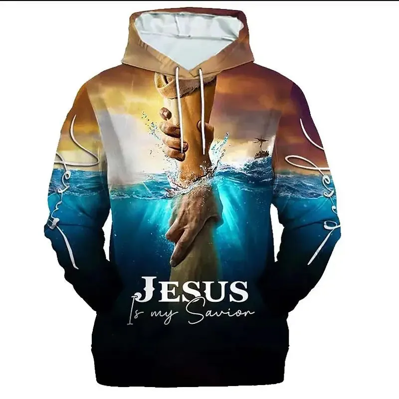 Jesus Amen Hoodie for Men Clothing Unisex 3D Women Pullovers