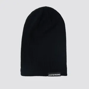 Jet Black Slouch Beanie